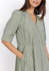 Soyaconcept Netti A Line Midi Dress, Dusky Green