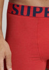 Superdry Dual Logo 2 Pack Boxers, Richest Navy & Risk Red