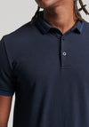 Superdry Studios Tipped Pique Polo Shirt, Eclipse Navy