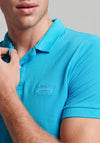 Superdry Vintage Destroy Polo Shirt, Beach Blue