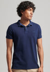 Superdry Vintage Destroy Polo Shirt, Nautical Navy