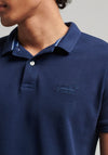 Superdry Vintage Destroy Polo Shirt, Nautical Navy