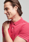Superdry Vintage Destroy Polo Shirt, Raspberry Pink