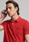 Superdry Vintage Destroy Polo Shirt, Rouge Red