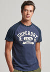 Superdry Vintage Gym Athletic Raglan T-Shirt, Eclipse Navy Marl