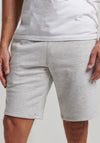 Superdry Vintage Logo Embroidered Jersey Shorts, Athletic Grey Marl