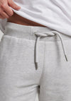 Superdry Vintage Logo Embroidered Jersey Shorts, Athletic Grey Marl
