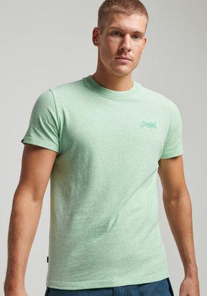 Superdry Vintage Logo Embroidered T-Shirt, Spearmint Marl