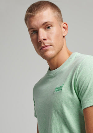 Superdry Vintage Logo Embroidered T-Shirt, Spearmint Marl