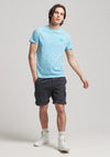 Superdry Vintage Logo Embroidered T-Shirt, Turquoise Sea Grit