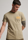 Superdry Vintage Neon Logo T-Shirt, Canyon Sand Brown
