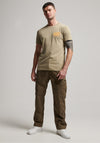 Superdry Vintage Neon Logo T-Shirt, Canyon Sand Brown
