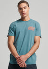Superdry Vintage Neon Logo T-Shirt, Hydro Blue