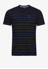 Superdry Vintage Stripe T-Shirt, Rich Navy & Olive