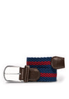 Swole Panda Recycled Woven Belt, Navy & Red