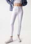 Salsa Push In Secret Glamour Crop Skinny Jeans, White