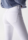 Salsa Push In Secret Glamour Crop Skinny Jeans, White