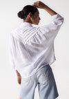 Salsa Embroidered Batwing Sleeve Blouse, White
