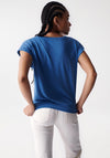 Salsa Gathered Hem T-Shirt, Medium Blue
