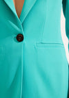 Setre Single Breasted Blazer, Turquoise