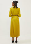 Setre Pleated Skirt Midi Dress, Chartreuse