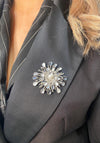 Seventy1 Floral Burst Magnetic Brooch, Silver