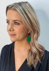 Seventy1 Diamond Resin Charm Earrings, Green