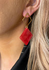Seventy1 Diamond Resin Charm Earrings, Pink