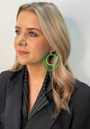 Seventy1 Double Hoop Earrings, Green