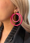 Seventy1 Double Hoop Earrings, Pink