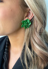 Seventy1 Flower Stud Earrings, Green