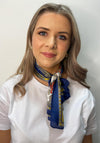 Seventy1 Printed Neck Tie Scarf, Navy Multi
