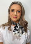 Seventy1 Striped Neck Tie Scarf, Black & White