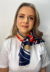 Seventy1 Nautical Neck Tie Scarf, Navy & Red