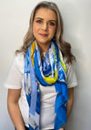 Seventy1 Tulip Print Scarf, Blue Multi