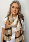 Seventy1 Print Silk Blend Scarf, Beige & Brown