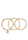 ChloBo Soul Vibrations Stack of 3 Bracelets, Gold