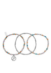 ChloBo Soul Vibrations Stack of 3 Bracelets, Silver