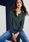 Street One Minimal Print Tunic Blouse, Navy & Green