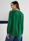 Street One Notch Neck Blouse, Brisk Green