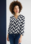 Street One Zig Zag Pattern Blouse, Navy