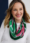 Street One Colour Print Loop Scarf, Brisk Green