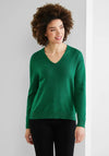 Street One V Neck Sweater, Dark Brisk Green
