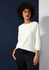 Street One Waffle Texture Top, Off White