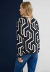 Street One Geometric Print Top, Deep Blue