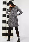 Street One Abstract Printed Tiered Dress, Black & White
