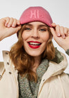Street One Ribbed Knit Beanie Hat, Winter Rose