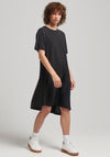 Superdry Womens Mix Fabric T-Shirt Dress, Black