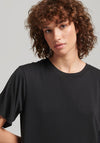 Superdry Womens Mix Fabric T-Shirt Dress, Black