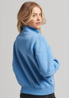 Superdry Womens Henley Half Zip Sweatshirt, Blue